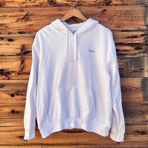 H&M | Divided “Love” White Hoodie Sweater L